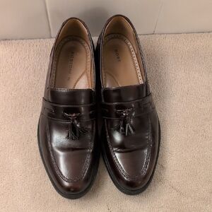 Bostonian Dark Brown Leather Tassel Loafers
